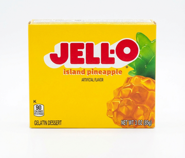 Jell-O Island Pineapple Artificial Flavor Gelatin Dessert, 3oz (85g), 90 Calories