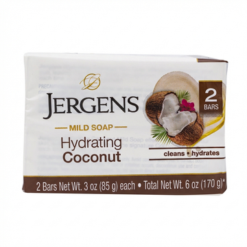 Jergens Hydrating Coconut Mild Bar Soap - 2 Bars, 6 oz Total