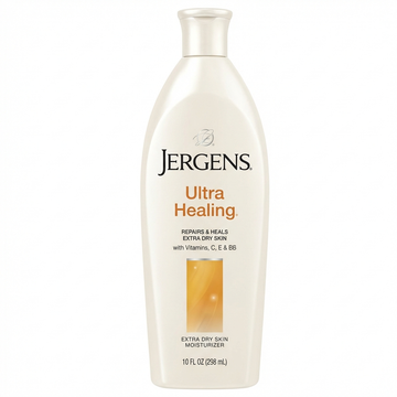 Jergens Ultra Healing Moisturizer: Deep Nourishment for Extra Dry Skin, Repairs & Heals with Vitamins C, E & BB, 10 fl oz