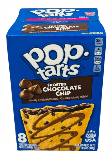 Kellogg's Pop-Tarts Frosted Chocolate Chip Toaster Pastries, 384 g, Baked In USA