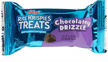 Kellogg's Rice Krispies Treats Chocolate Drizzle Crispy Marshmallow Square Snack Bar, 22 G