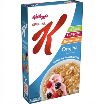 Kellogg's Special K Original Toasted Rice Breakfast Cereal, 12 Oz, 11 Vitamins And Minerals, 13g Protein