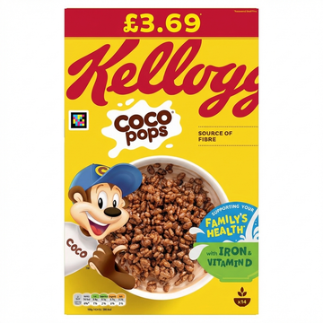 KELLOGGS COCO POPS Cereal: Source of Fibre, Iron & Vitamin D, 420g