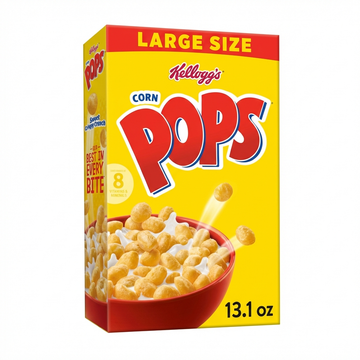 Kellogg's Corn Pops Cereal, 13.1 Oz, With 8 Vitamins & Minerals