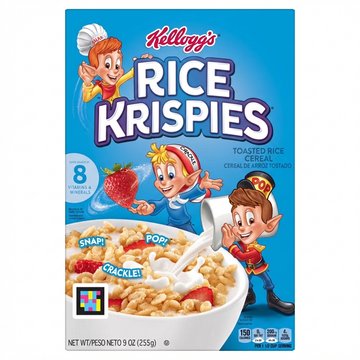 Kellogg's Rice Krispies Toasted Rice Cereal 255g, Fortified with 8 Vitamins & Minerals