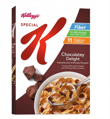 Kellogg's Special K Chocolatey Delight Cereal: Crunchy Wheat & Rice Flakes with Chocolate Flavored Pieces, 12.1 Oz