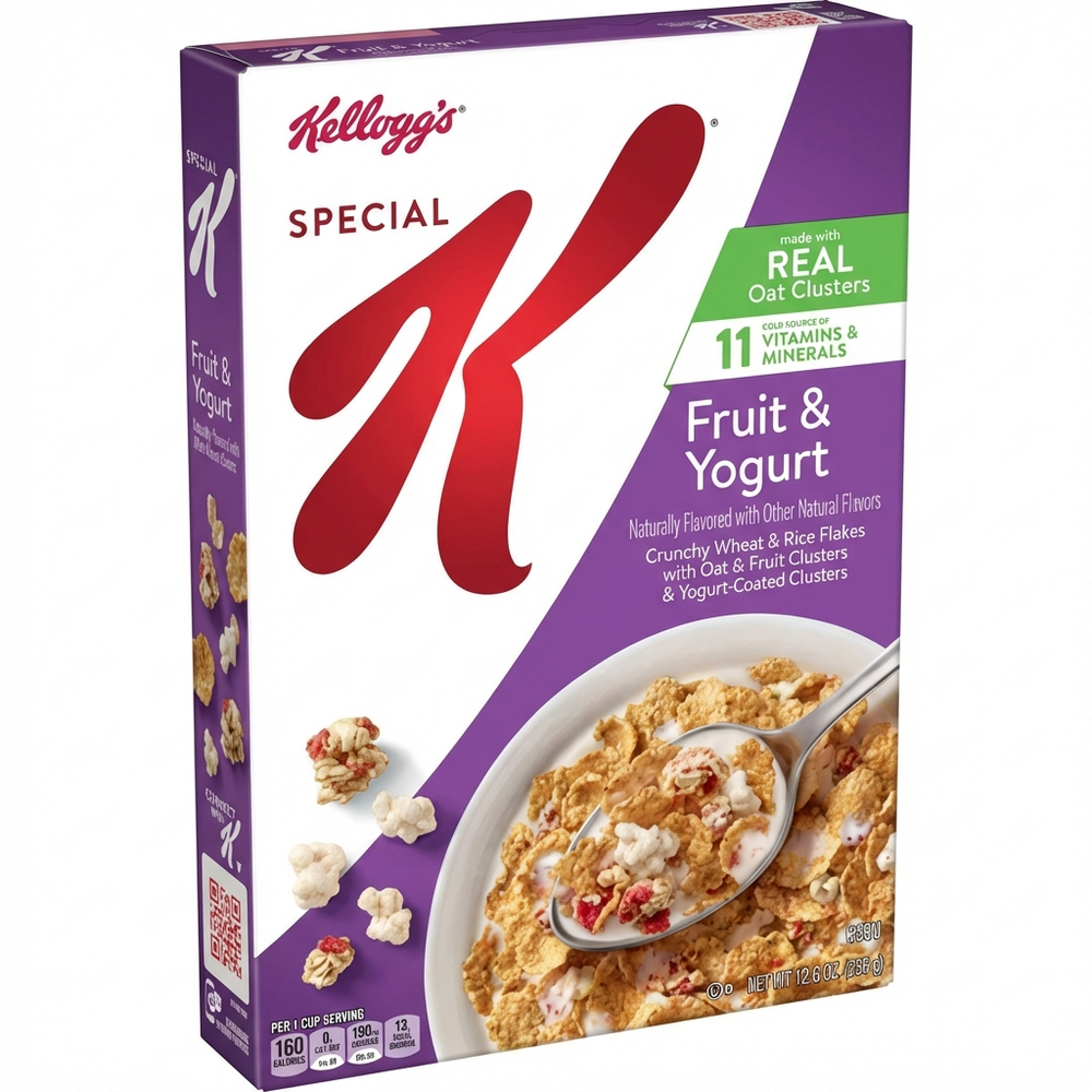 Kellogg's Special K Fruit & Yogurt Cereal, 12.6 oz, 11 Vitamins & Minerals, 160 Calories