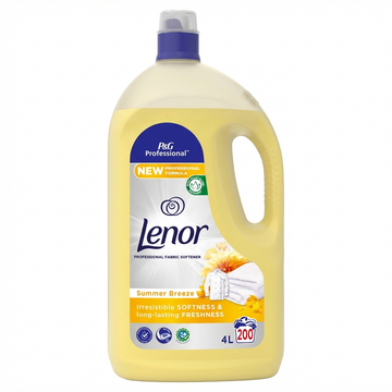 Lenor Professional Fabric Softener, Summer Breeze Scent, 4 Liters