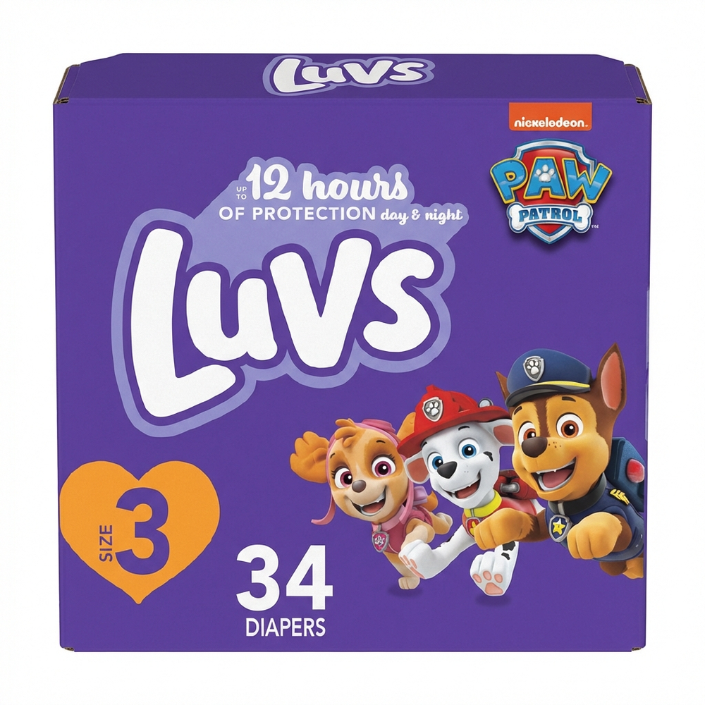 Luvs Size 3 Disposable Diapers, 34-Count Pack