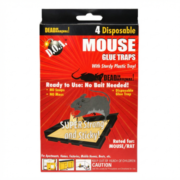 Deadarrival! D.O.A. Disposable Mouse Glue Trap Trays, 4 Count