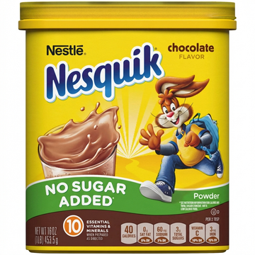 Nestle Nesquik No Sugar Added Chocolate Powder Drink Mix, 453.5g