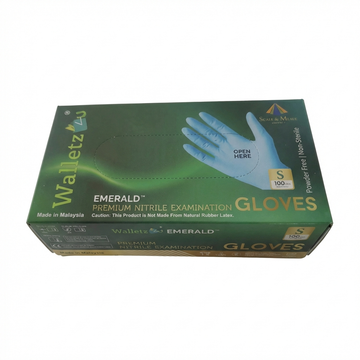 Emerald Premium Nitrile Exam Gloves, Medium, 100 Count, Powder-Free, Latex-Free