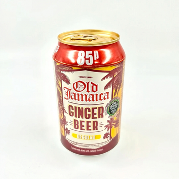 Old Jamaica Regular Ginger Beer, Refreshing Carbonated Ginger Drink, 330ml Bottle