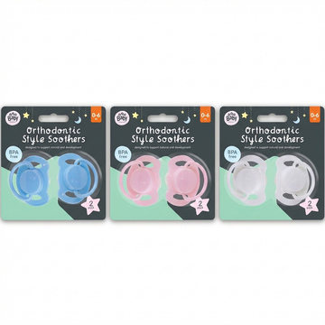 BPA-Free Orthodontic Baby Soothers, 2-Pack (0-6 Months)