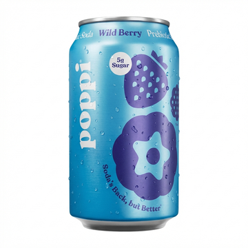 Poppi Wild Berry Prebiotic Soda, 355 Ml Can