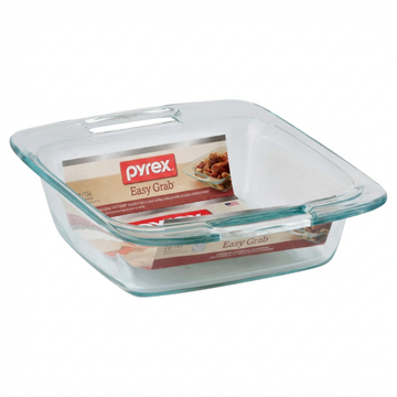 Pyrex Easy Grab 8-Inch Bakeware Dish With Easy-Grip Handles