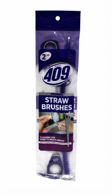 Formula 409 Premium Reusable Straw And Water Bottle Cleaning Brushes, 2-Pack