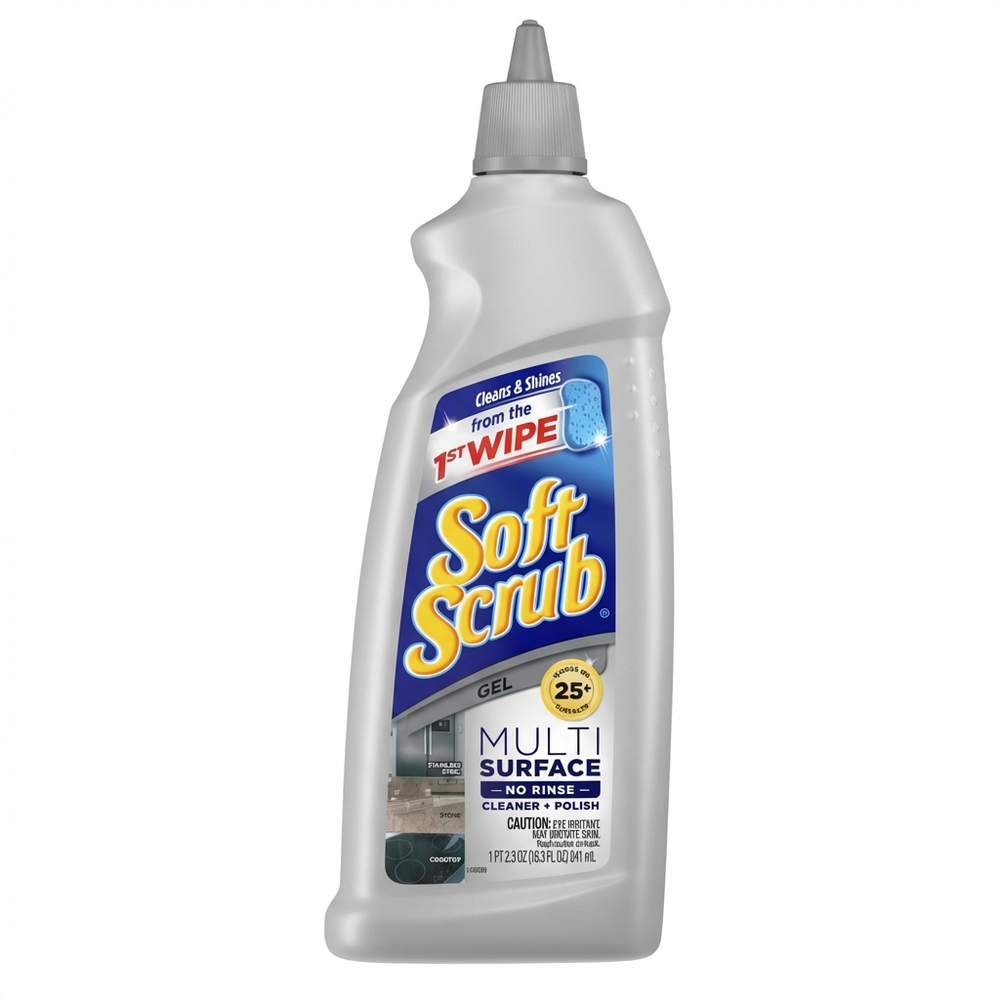 Soft Scrub Multi-Surface Cleaner And Polish, No-Rinse Gel Formula, 541 Ml