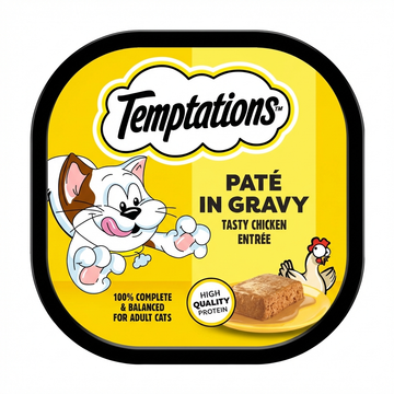 Temptations Pate In Gravy Tasty Chicken Entree Wet Cat Food, 100g