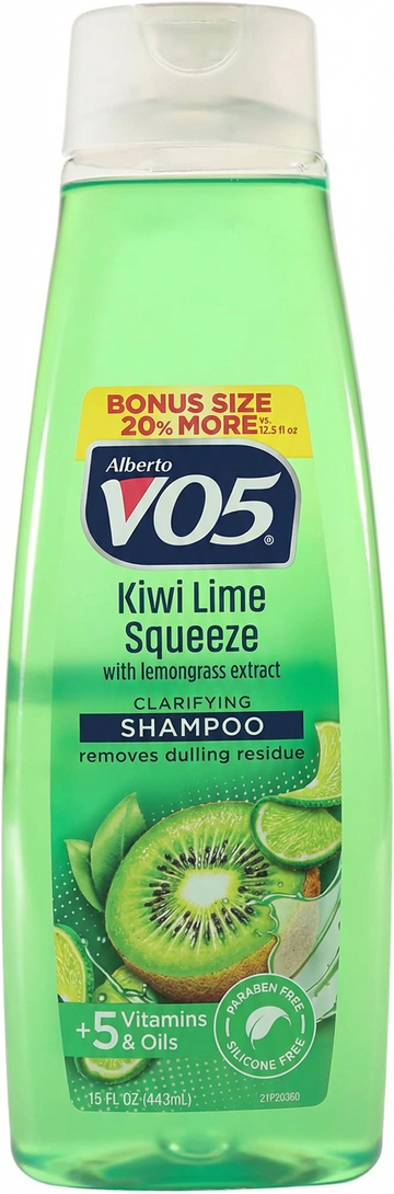 Alberto VO5 Kiwi Lime Squeeze Clarifying Shampoo With Lemongrass Extract, 443 Ml
