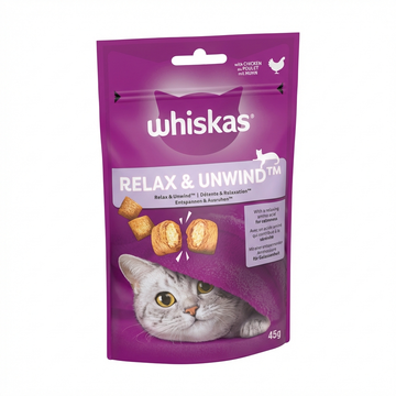Whiskas Relax & Unwind Cat Treats, 45 g