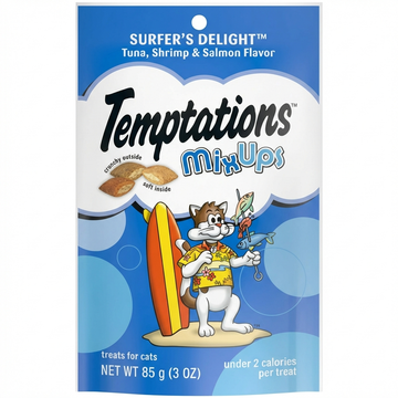 Temptations Surfer'S Delight Tuna, Shrimp And Salmon Flavor Cat Treats, 85g