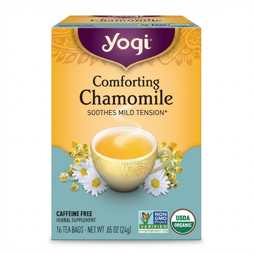 Yogi Comforting Chamomile Herbal Tea, 16 Tea Bags (24 g), USDA Organic, Non-GMO Project Verified