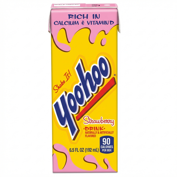 YOO HOO Strawberry Drink, 192ml: Rich In Calcium & Vitamin D, 90 Calories