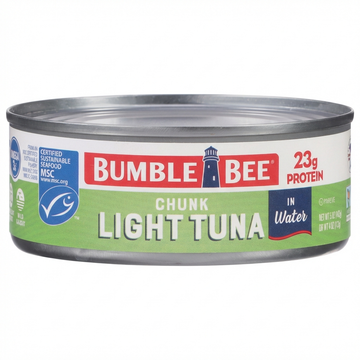 Bumble Bee Chunk Light Tuna In Water, Wild Caught, Certified Sustainable Seafood, 5 Oz (142 G) Can