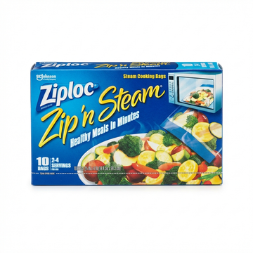 Ziploc Zip'N Steam Medium Steaming Cooking Bags, 10 Count