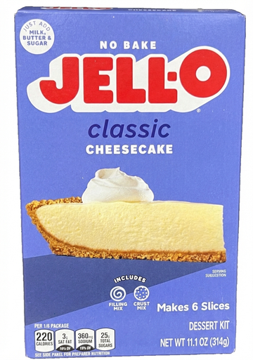Jell-O Classic Cheesecake Dessert Kit, 11.1 Oz (314g)