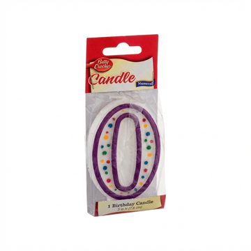 Betty Crocker Birthday Candle Numeral 0, 3 Inches High