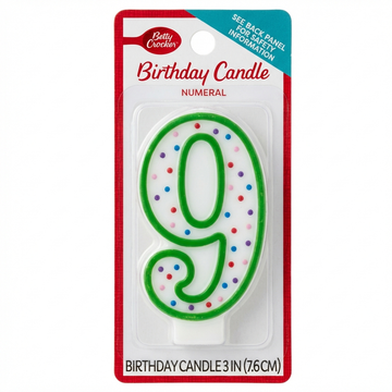 Betty Crocker Birthday Candle Numeral 9