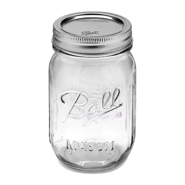 Ball Mason Jar with Lid, 12-Pt