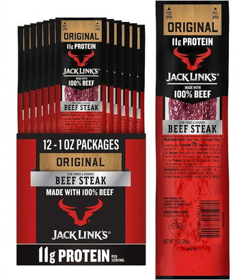Jack Link's Original Beef Stick: Slow Cooked and Seasoned, 23g Savory Protein Snack