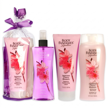 Body Fantasies Japanese Cherry Blossom Fragrance Moisturizing Lotion Luxury Gift Bag, 207ml