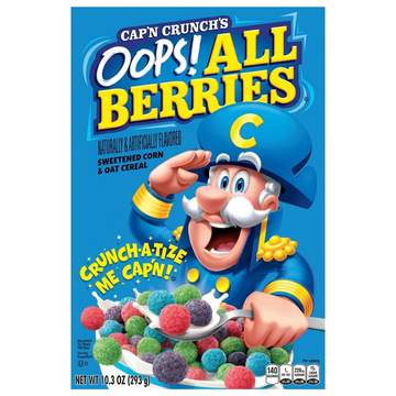 Cap'n Crunch's Oops! All Berries Sweetened Corn & Oat Cereal, 293g