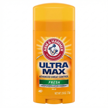 Arm & Hammer Ultra Max Advanced Sweat Control Fresh Antiperspirant Deodorant Solid Stick, 48H Protection, 73g