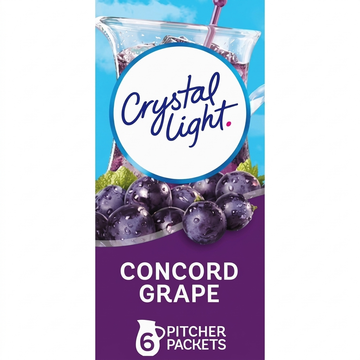 Crystal Light Concord Grape Pitcher Drink Mix, 6 Packets