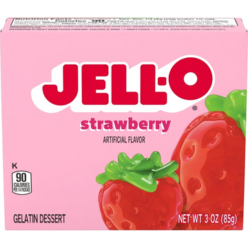 Jell-O Strawberry Artificial Flavor Gelatin Dessert, 3 oz (85g)