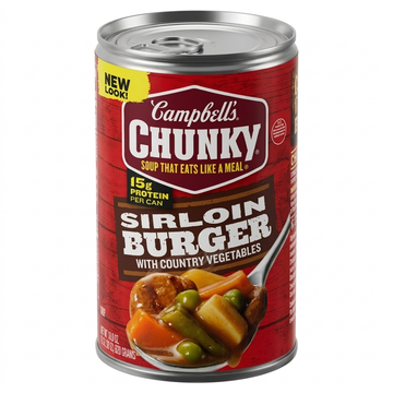 Campbell's Chunky Sirloin Burger with Country Vegetables Soup, 18.80 oz, 15g Protein
