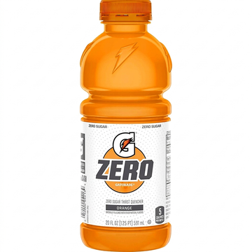 Gatorade Zero Sugar Orange Thirst Quencher, 20 oz (591 ml), 5 Calories