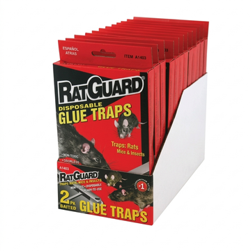 Ratguard Disposable Glue Traps For Rats, Mice, And Insects, 2 Pieces