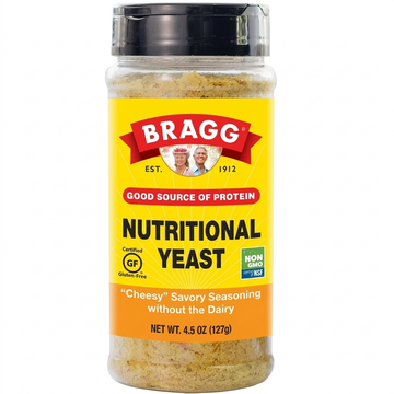 Bragg Nutritional Yeast, Cheesy Savory Dairy-Free Seasoning, 4.5 Oz (127g)