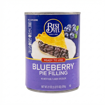 Best Yet Blueberry Pie Filling, Ready To Use, 595 G (21 Oz), No Artificial Flavors Or Colors