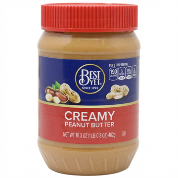 Best Yet Creamy Peanut Butter Spread, 462 g Jar