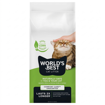 World's Best Cat Litter Comfort Care Unscented Corn Cat Litter, Flushable