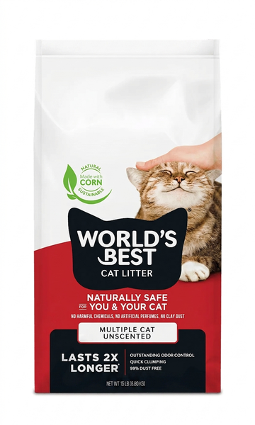 World's Best Cat Litter Multiple Cat Unscented Formula, 3.63kg