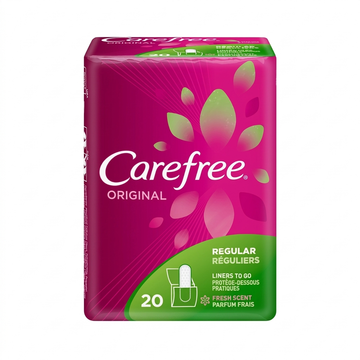 Carefree Original Liners To Go Panty Liners, Fresh Scent, 20 Count