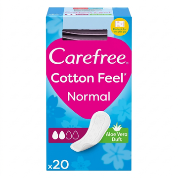 Carefree Aloe Vera Cotton Feel Normal Panty Liners